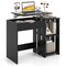Costway Lift Top Computer Desk Standing Desk with Hidden Compartments & Storage Shelves